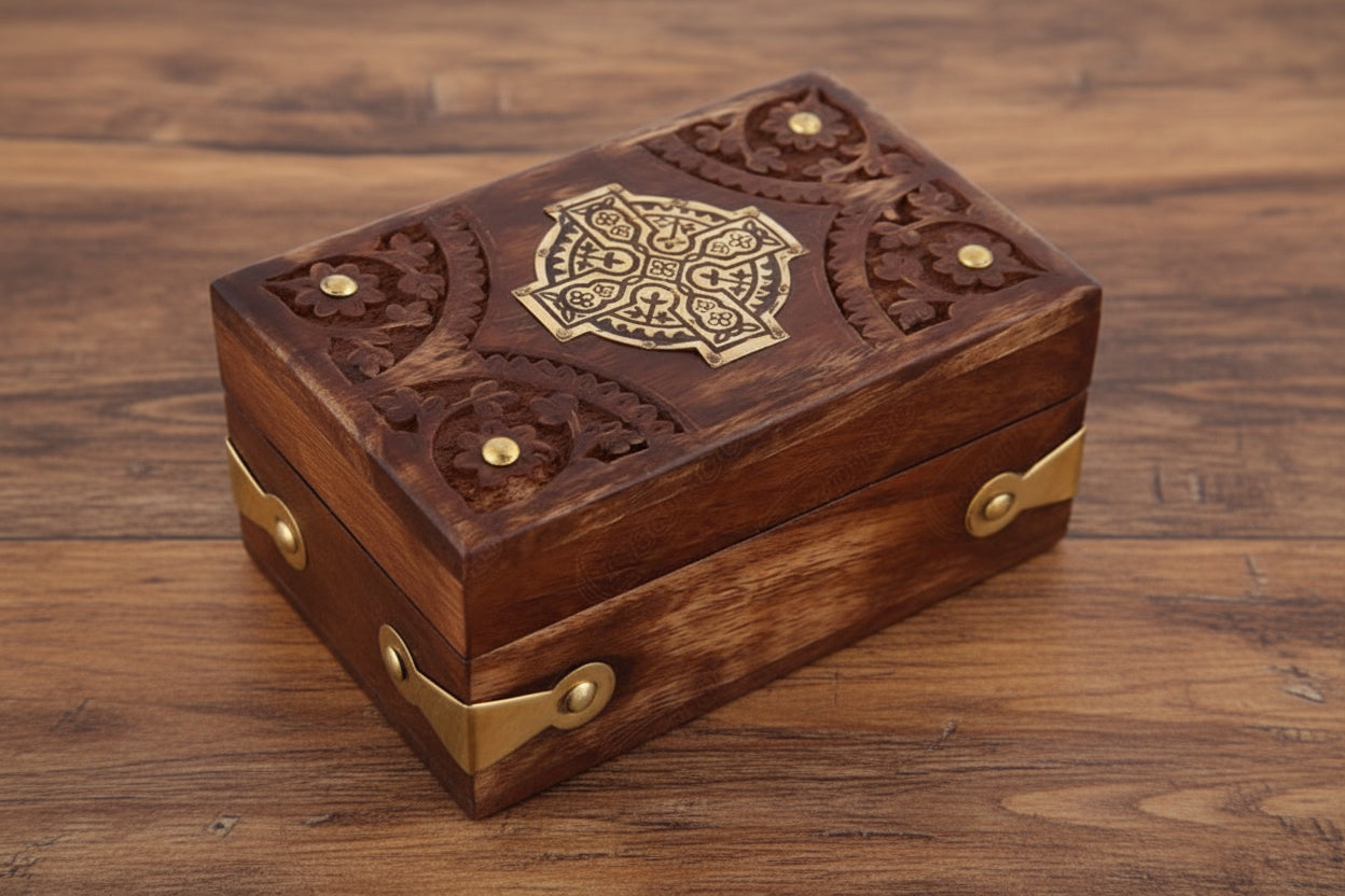 Wooden Incense Holder with Cross (large) image 0