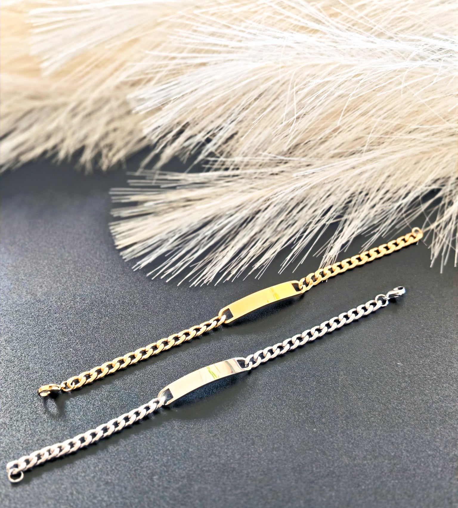 Blank ID Curved Bar Bracelet image 0