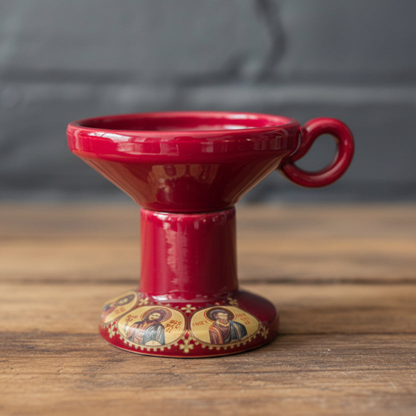 Clay Censer Gold Plated with Saints image 0