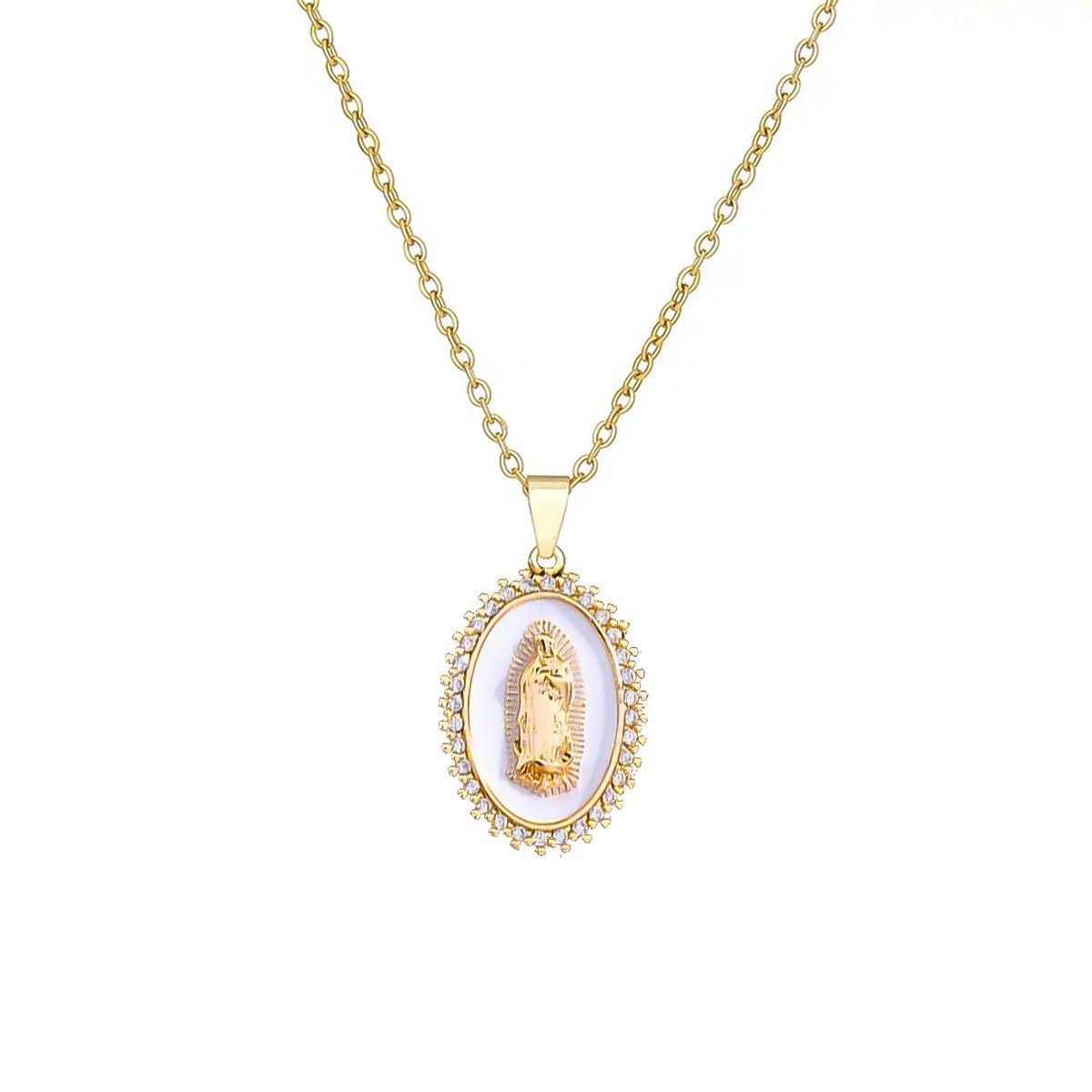 Mother of God Praying Necklace image 2