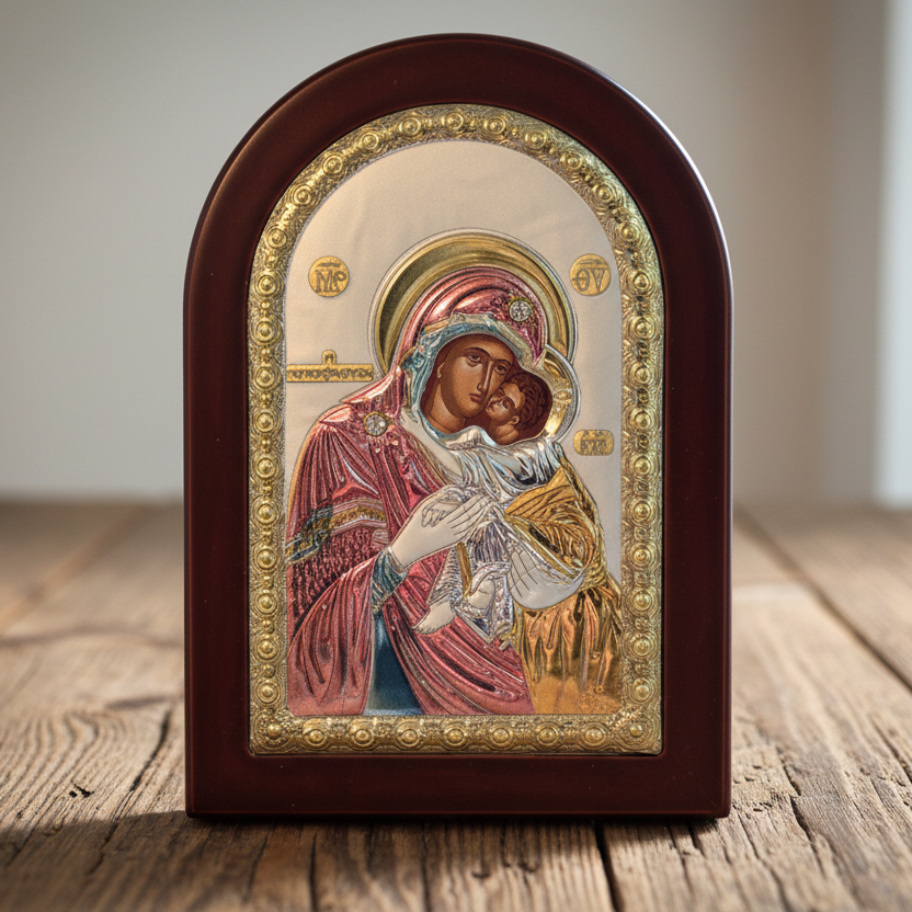 Silver Icon of the Theotokos (Virgin Mary)