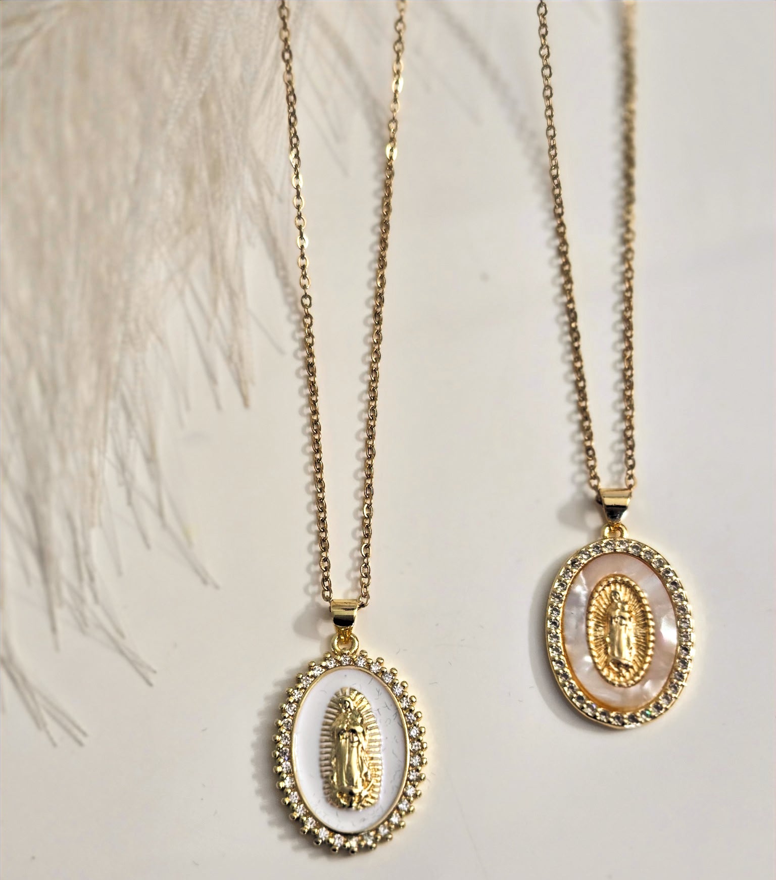 Mother of God Praying Necklace image 0