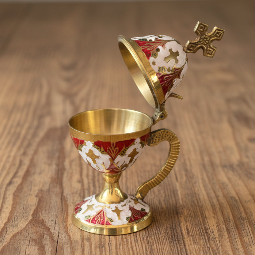 Bronze Incense Burner with Enamel image 2