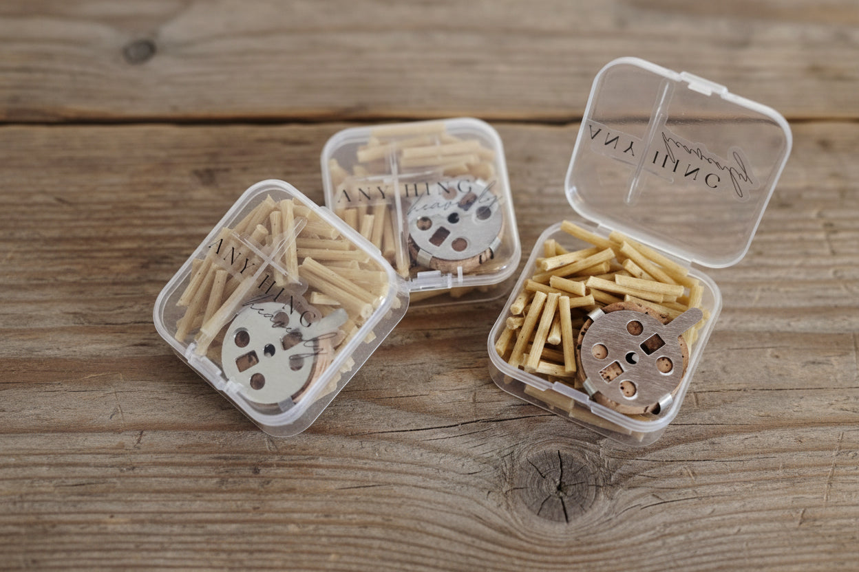 Beeswax Wicks with Floating Wick Holder