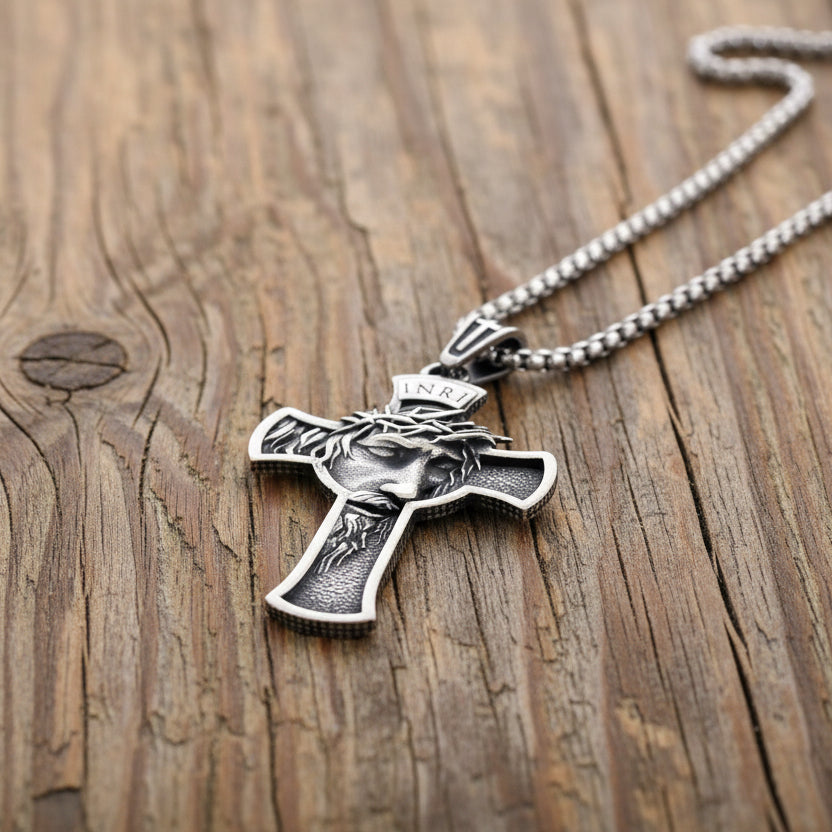Jesus Bridegroom Cross Necklace image 1