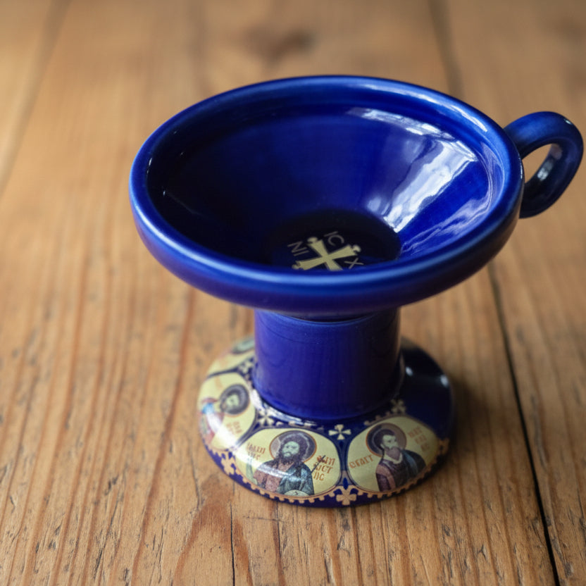 Clay Censer Gold Plated with Saints image 7