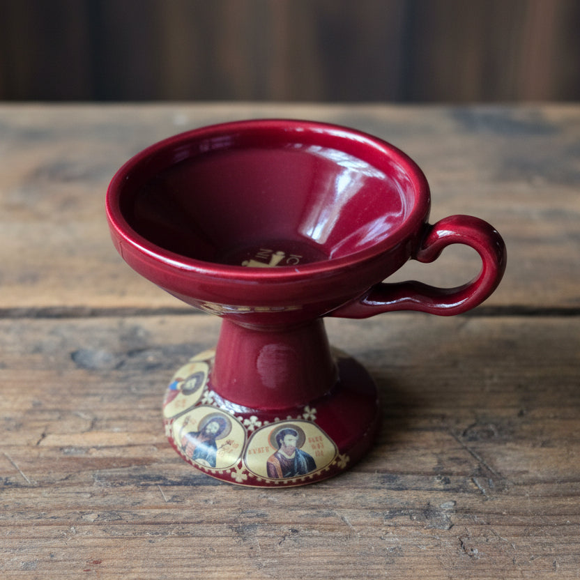 Clay Censer Gold Plated with Saints image 3