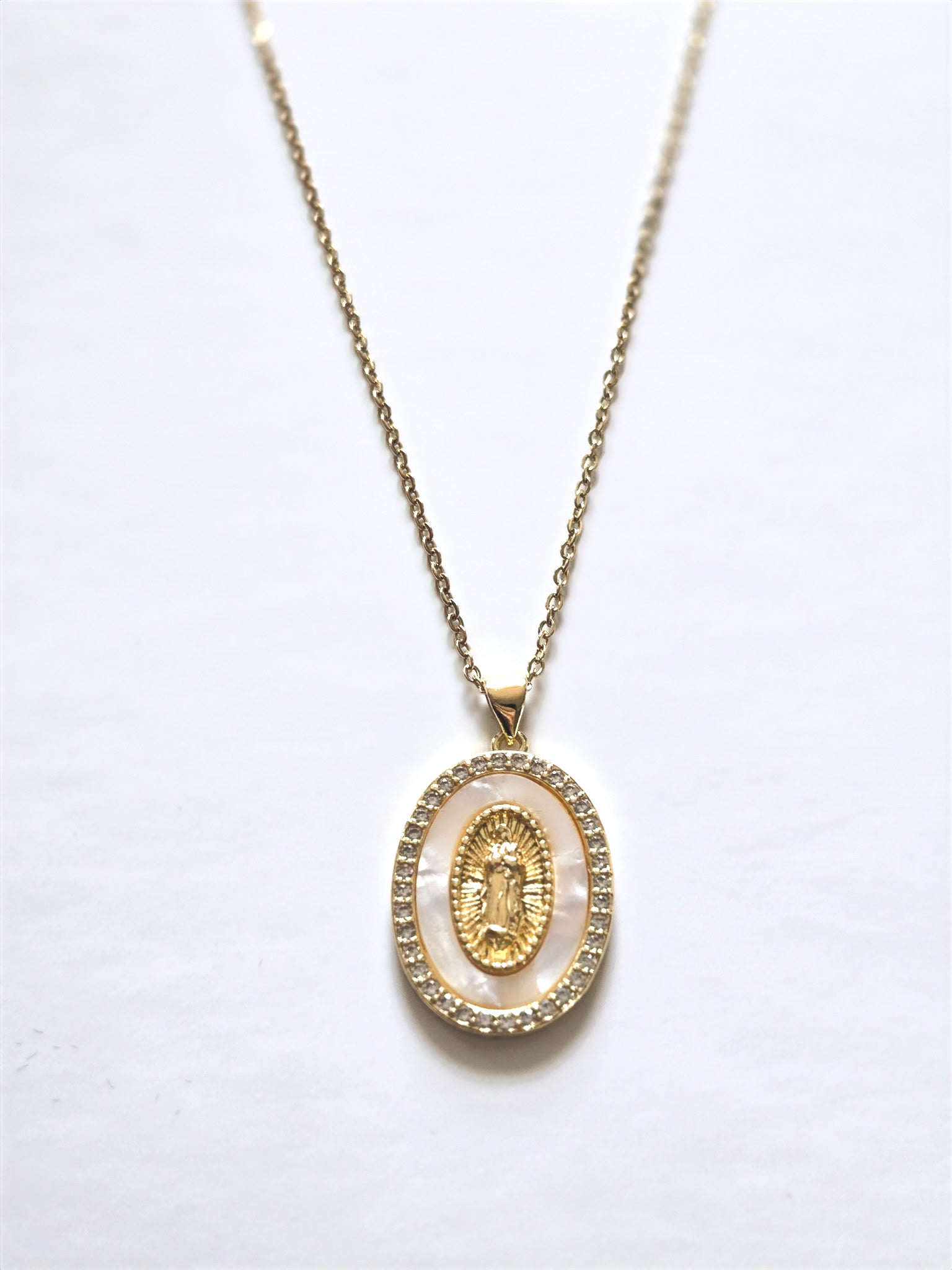 Mother of God Praying Necklace image 5