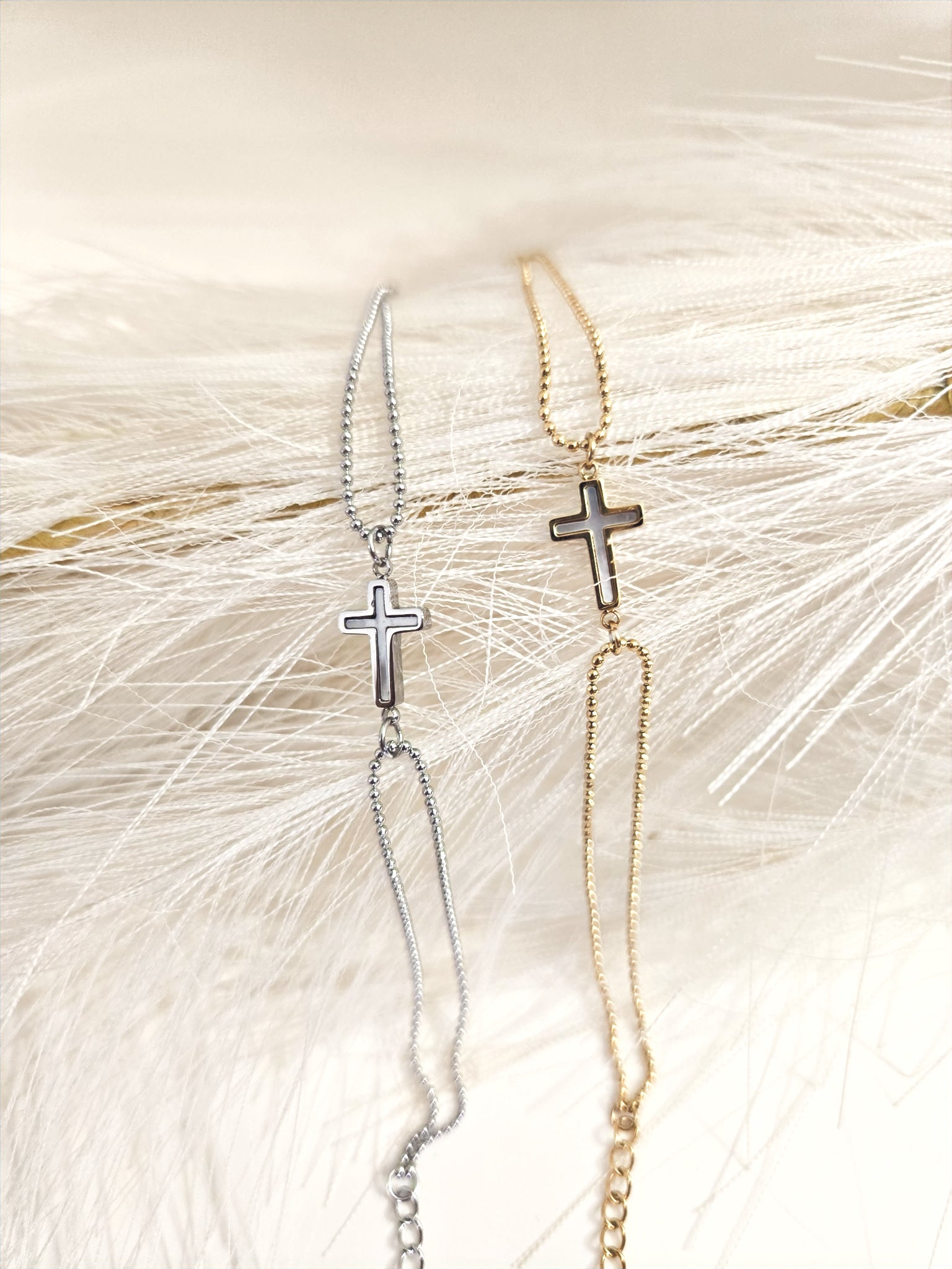 Cross Bracelet with Double Chain and Enamel image 7