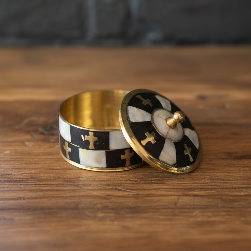 Bronze Incense Holder with Mother of Pearl image 2