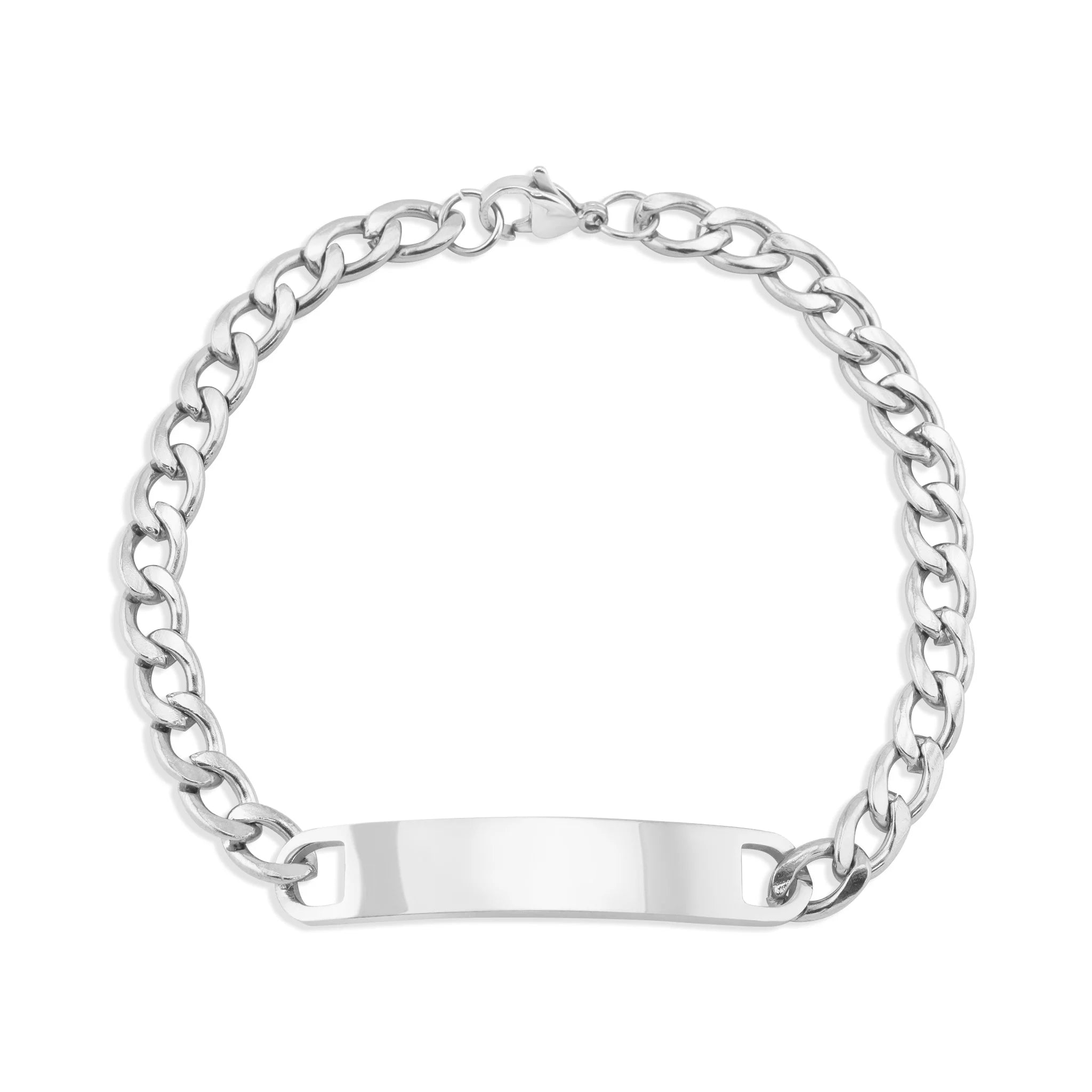 Blank ID Curved Bar Bracelet image 2