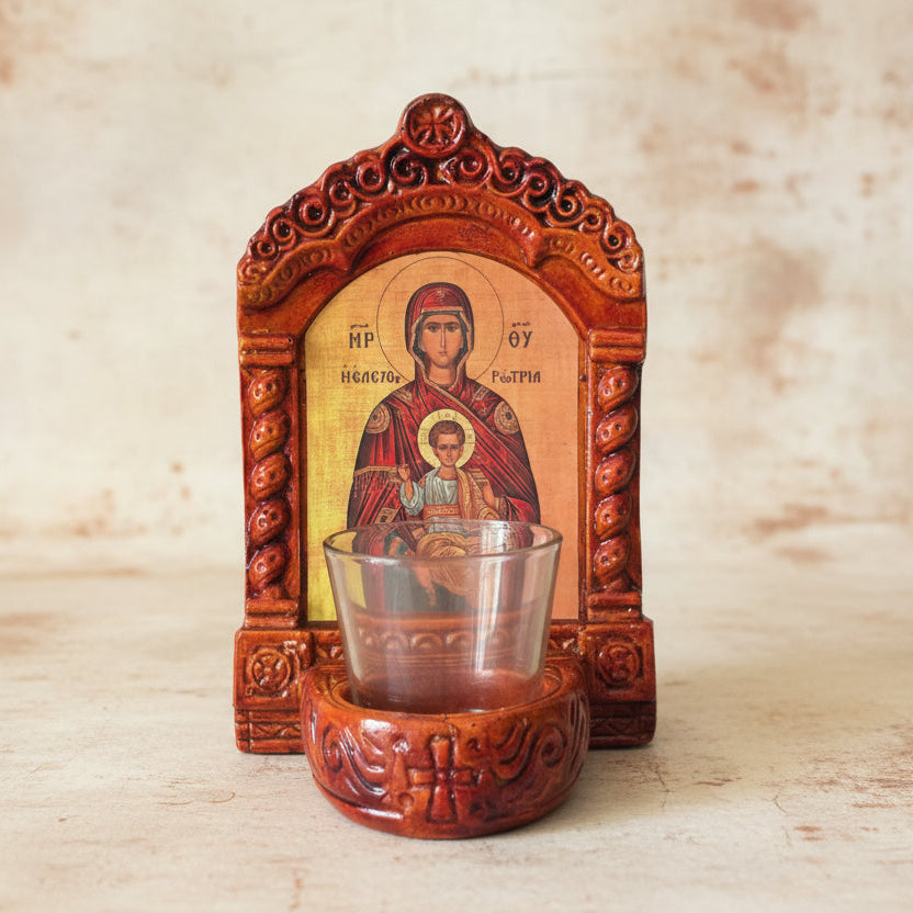Candle Virgin Mary Eleftherotria Dome Design image 0