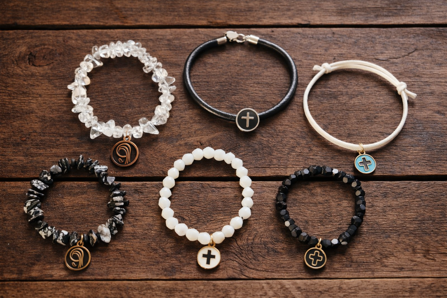 Handmade Orthodox Faith Bracelets – Cross & Virgin Mary Charm Bracelets