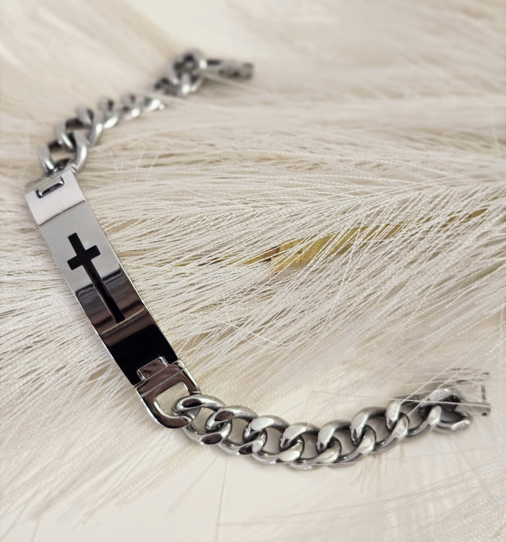 Men's Bracelet Handcuffs Cross image 2