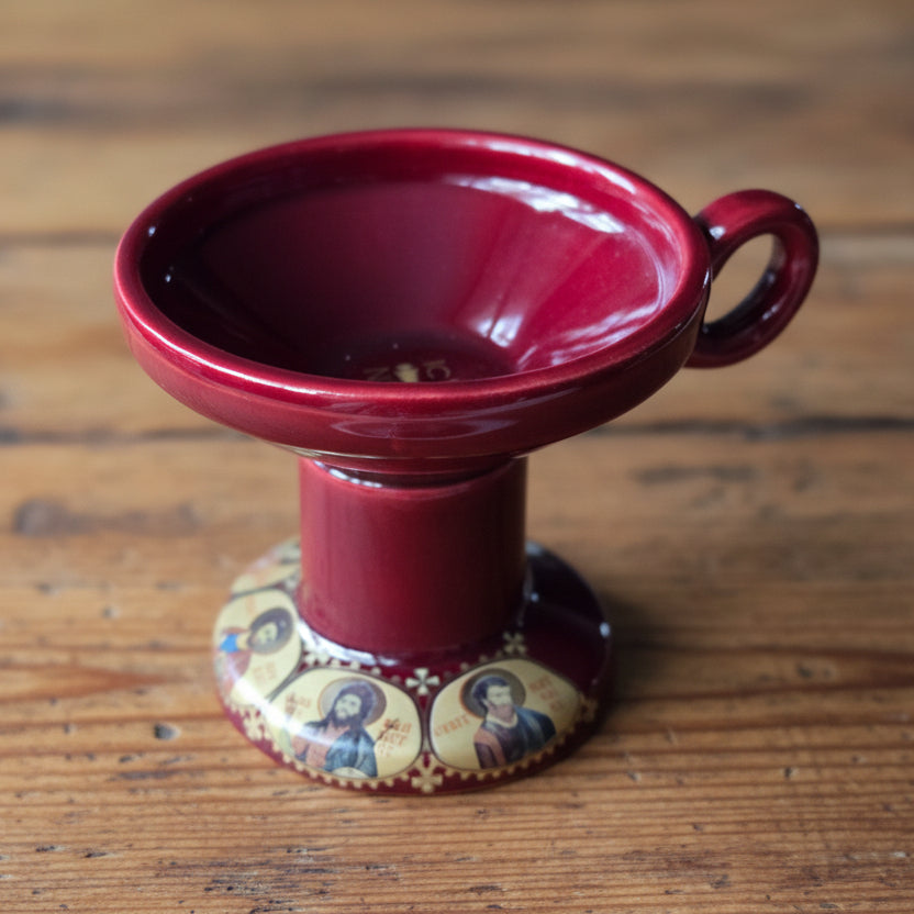 Clay Censer Gold Plated with Saints image 1