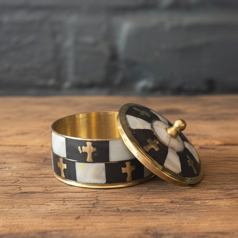 Bronze Incense Holder with Mother of Pearl image 3