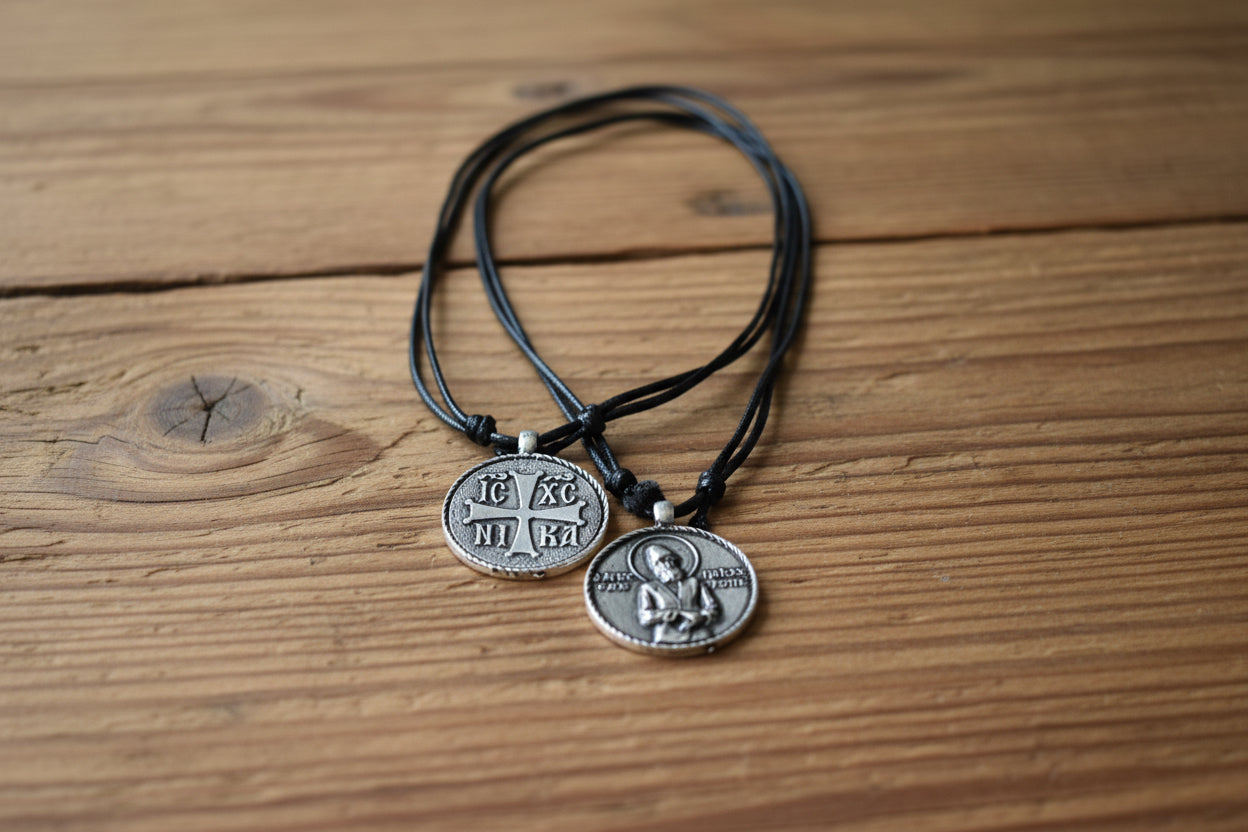 Silver-plated Saint Paisios Necklace image 3