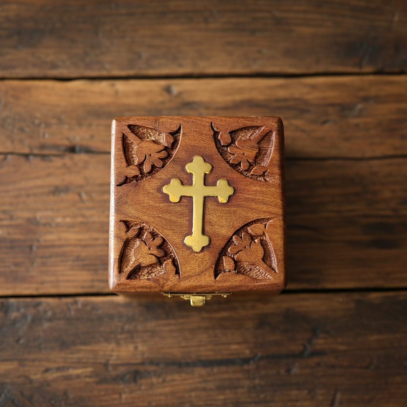 Carved Wooden Incense Holder image 1