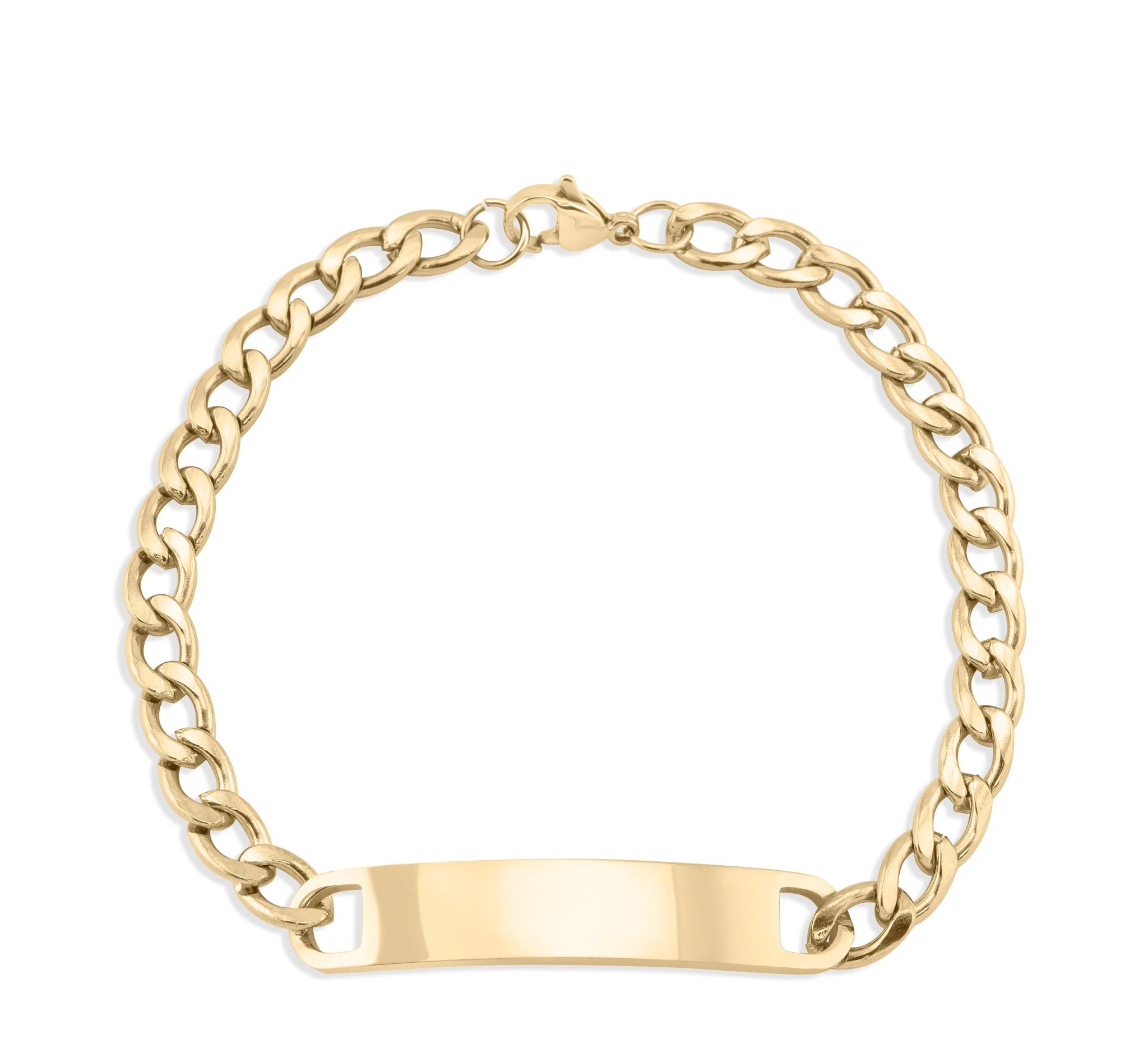 Blank ID Curved Bar Bracelet image 1