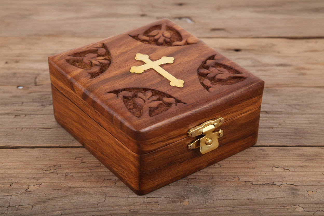 Carved Wooden Incense Holder image 0