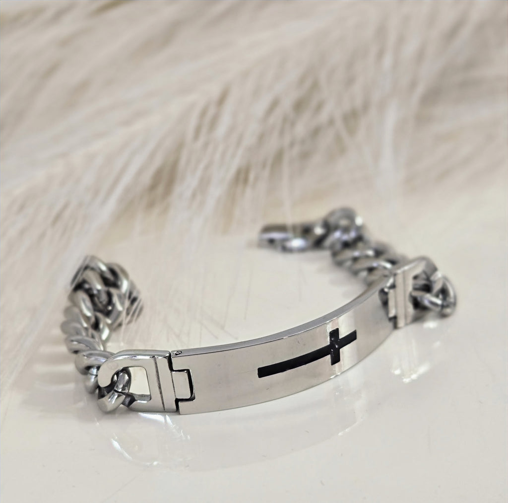 Men's Bracelet Handcuffs Cross image 3