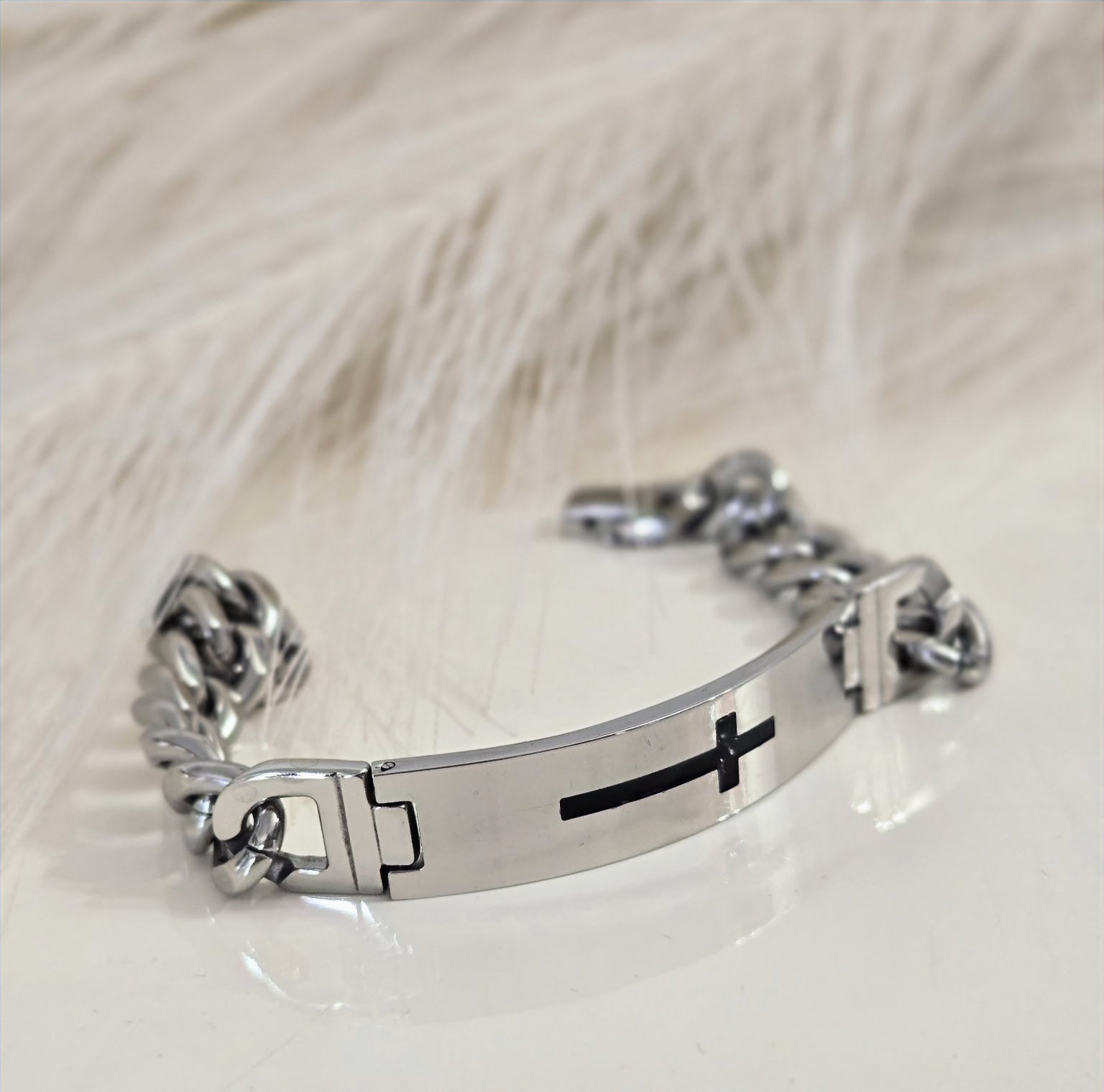Men's Bracelet Handcuffs Cross image 3