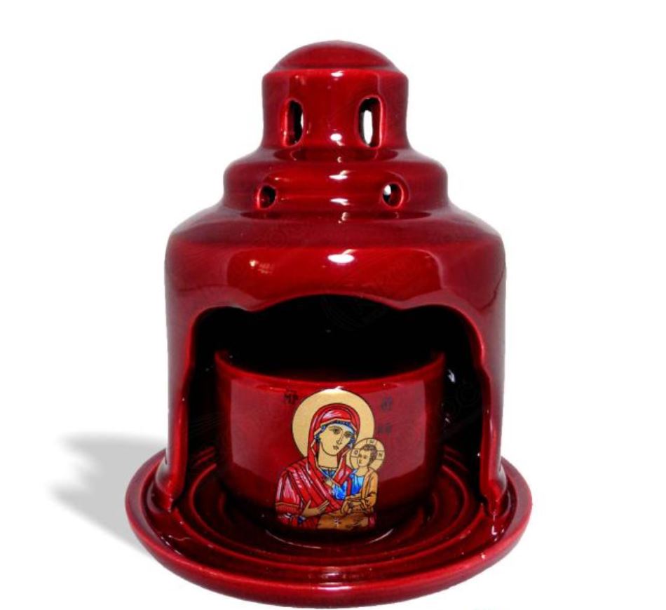 Vigil Lamp of Clay- Red Temple image 0